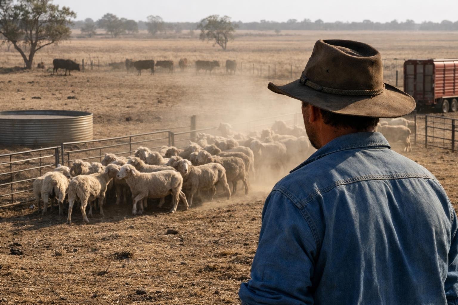 Dry conditions force Riverina farmers to cut stock numbers as the season tightens