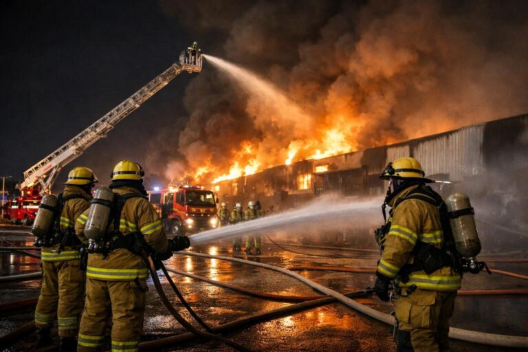 Factory fire in Adelaideʼs north brings out more than 50 firefighters overnight